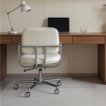 VEVOR Tappetino per Sedia con Bordo 1230 x 914 mm Tappeto Sedia Ufficio per Pavimenti in Moquette a Pelo Corto, Tappeto Protettivo Trasparente per Pavimenti in Plastica con Borchie, Facile da Pulire