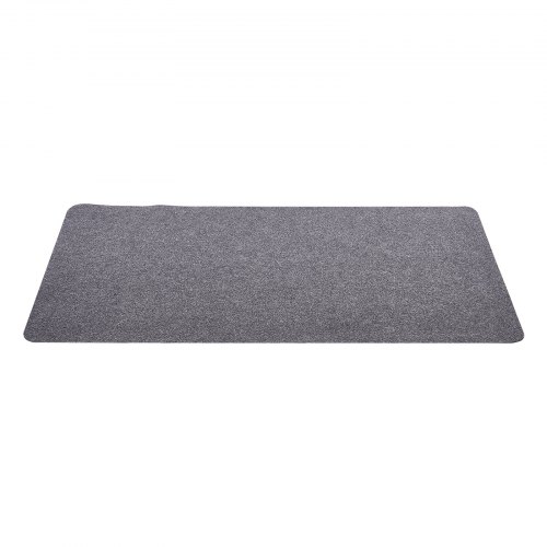 Tappeto Per Sedia Ufficio Highdi 50x80 Cm Grigio - Antiscivolo E Antigraffio In Crystal Velvet, Proteggi Pavimento In Legno E Piastrelle