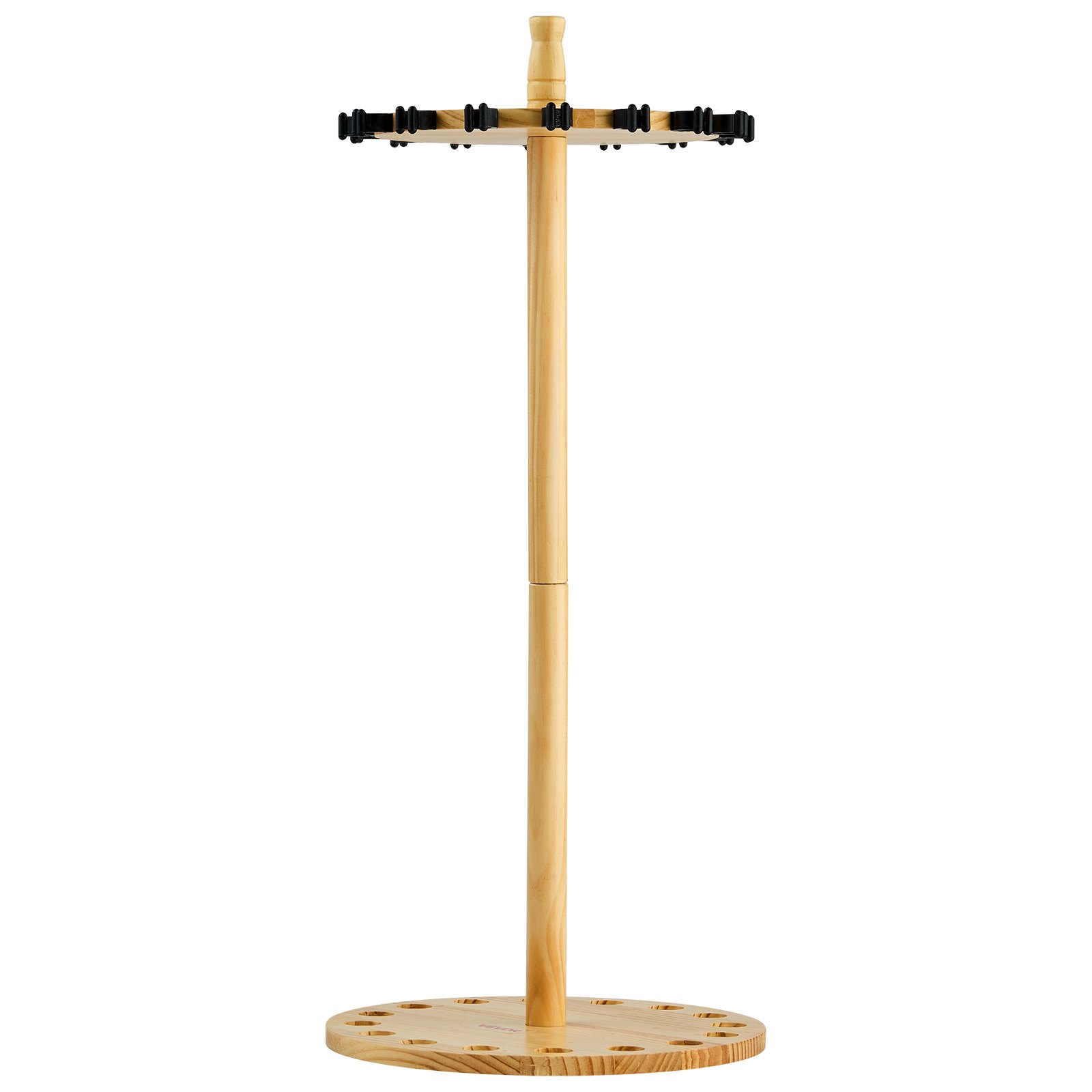 VEVOR Portacanne da Pesca per 16 Aste 330 x 770 mm Supporto in Legno Girevole a 360°, Rotondo, per Organizzare e Riporre Canne, Supporto da Pavimento Salvaspazio per Attrezzatura da Pesca