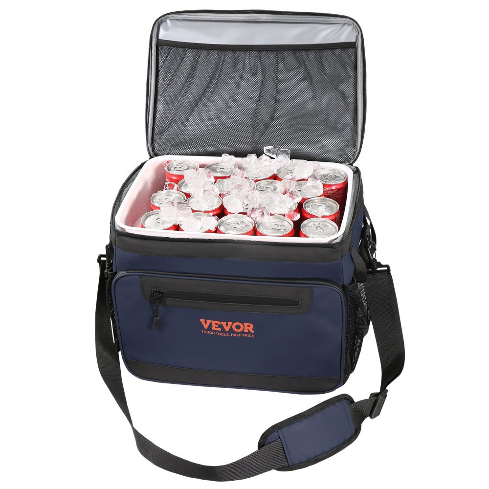 VEVOR Borsa Frigo Isotermica Portatile Rigida 310x230x245mm con Tracolla Regolabile Capienza 24 Lattine ca. Attività all'Aperto Campeggio Picnic Festa, Borsa Frigo Portatile Bibite Bevande Alimenti