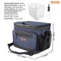 VEVOR Borsa Frigo Isotermica Portatile Rigida 310x230x245mm con Tracolla Regolabile Capienza 24 Lattine ca. Attività all'Aperto Campeggio Picnic Festa, Borsa Frigo Portatile Bibite Bevande Alimenti