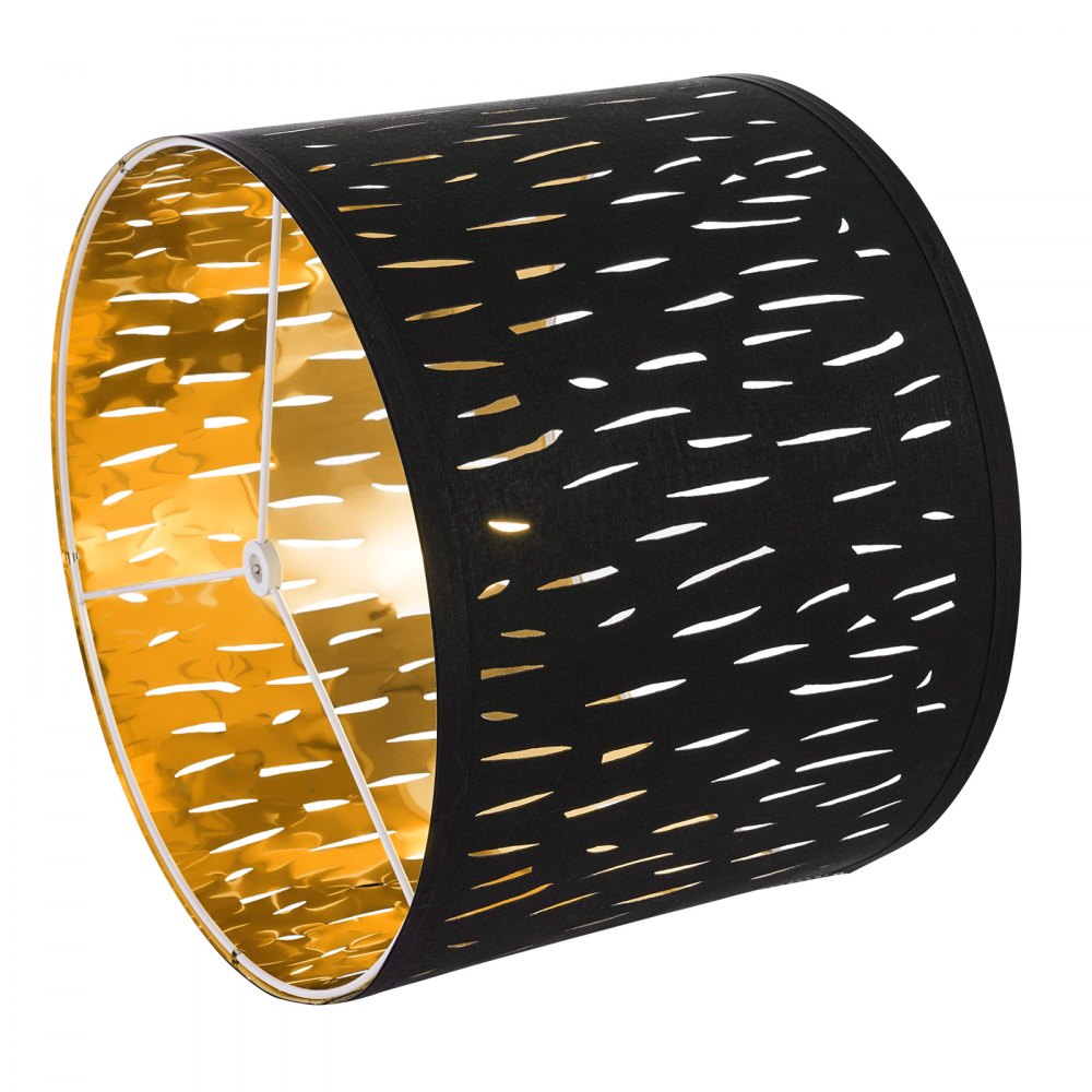 VEVOR Paralume a Tamburo, Set da 2 Pezzi Copri Lampadine con Arpa 330 x 330 x 250 mm, Paralume di Ricambio per Lampade da Tavolo, Lampade da Terra Lampade a Sospensione, Colore Nero