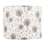 VEVOR Lampshade Drum 33 x 33 x 25 cm (top x bottom x height), 2 pcs. medium replacement shades made of linen + PVC, lampshade for table lamps, floor lamps, pendant lights (light dandelion pattern)