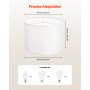 VEVOR Paralume a Tamburo 330 x 330 x 250 mm Dimensioni Medio, Paralume di Ricambio per Lampade da Tavolo, Lampada da Terra Lampada a Sospensione, Copri Lampadine 1 Pezzo, Lino Bianco Sporco