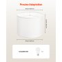 VEVOR Paralume a Tamburo, Set da 2 Pezzi Copri Lampadine con Arpa 400 x 400 x 300 mm, Paralume di Ricambio per Lampade da Tavolo, Lampada da Terra Lampadine a Sospensione, Lino Bianco Sporco