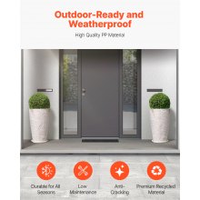 VEVOR Fioriere Alte per Esterni da 330 x 330 x 530 mm Fioriere Rotonde Grandi per Portico Anteriore e Patio, Set di 2, Fioriera Conica Rotonda, Vasi per Piante di Fiori e Alberi con Finitura in Pietra