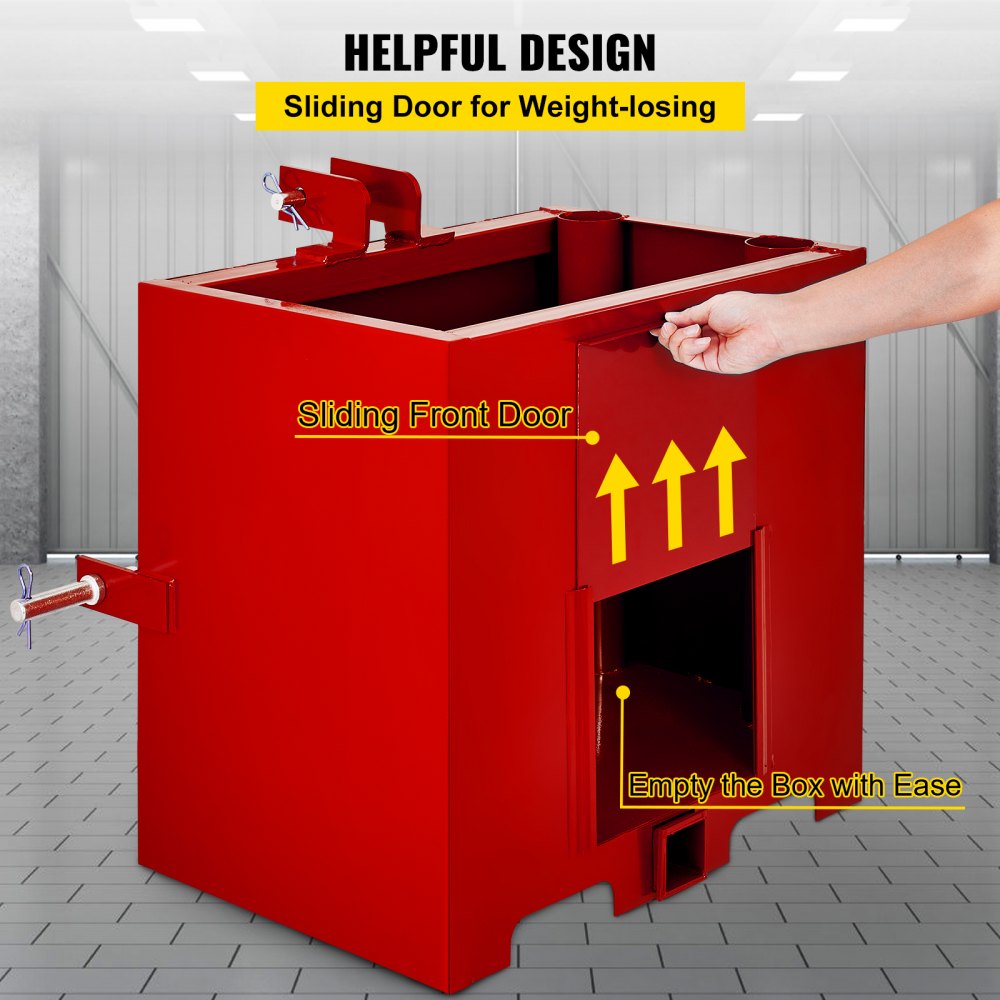 VEVOR Scatola di zavorra da 800 libbre per accessori per trattori di categoria 1 a 3 punti