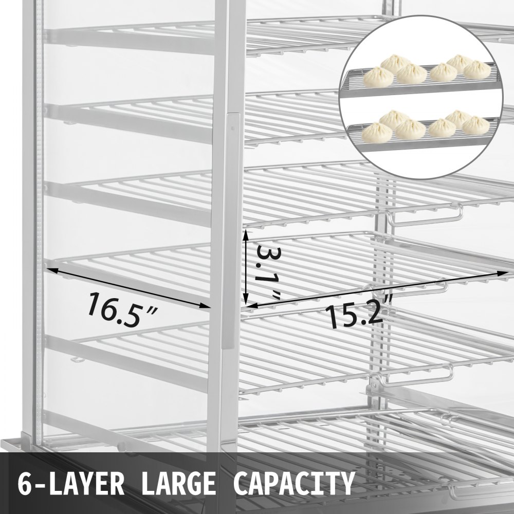 Vevor Vapore Panino Riscalda Panini E Ravioli A 6 Strati Piroscafo Per Alimenti