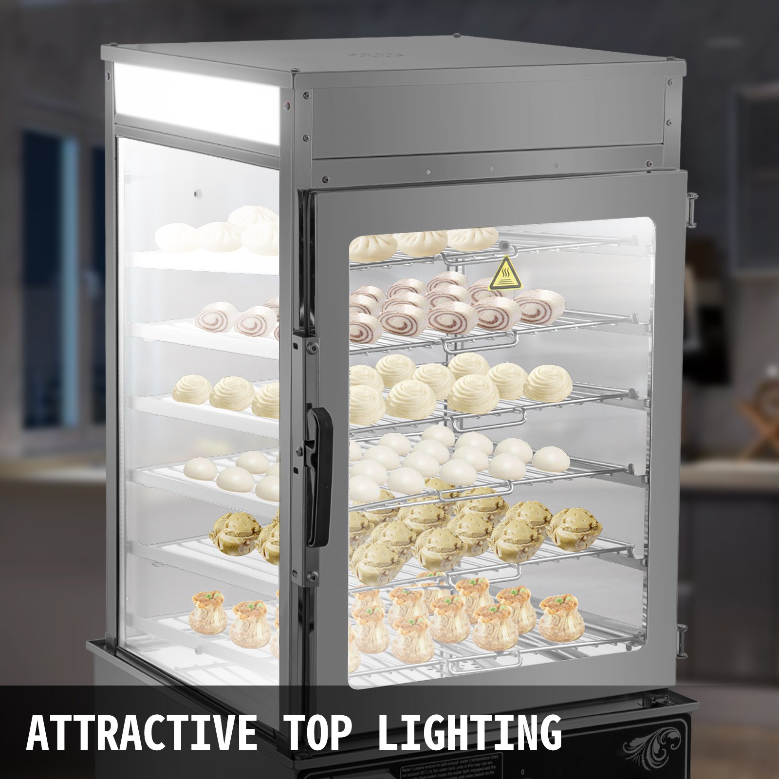 Vevor Vapore Panino Riscalda Panini E Ravioli A 6 Strati Piroscafo Per Alimenti