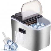 VEVOR Macchina per Ghiaccio Commerciale, 40 Libbre per 24 Ore Ice Maker in ABS, 11,8 kg Macchina per Ghiaccio Contro Soffitto Cubetti per Cucina Casa, 31 x 39 x 37 cm Fabbricatore di Ghiaccio 1,5 L