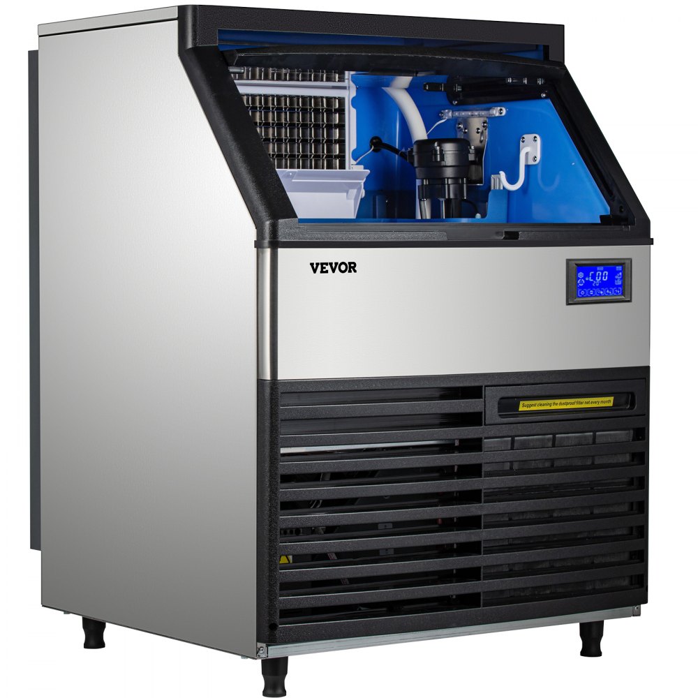 Ice Maker Ice Cube Machine 120kg/265lb Commercial Water Filter Microcomputer510w