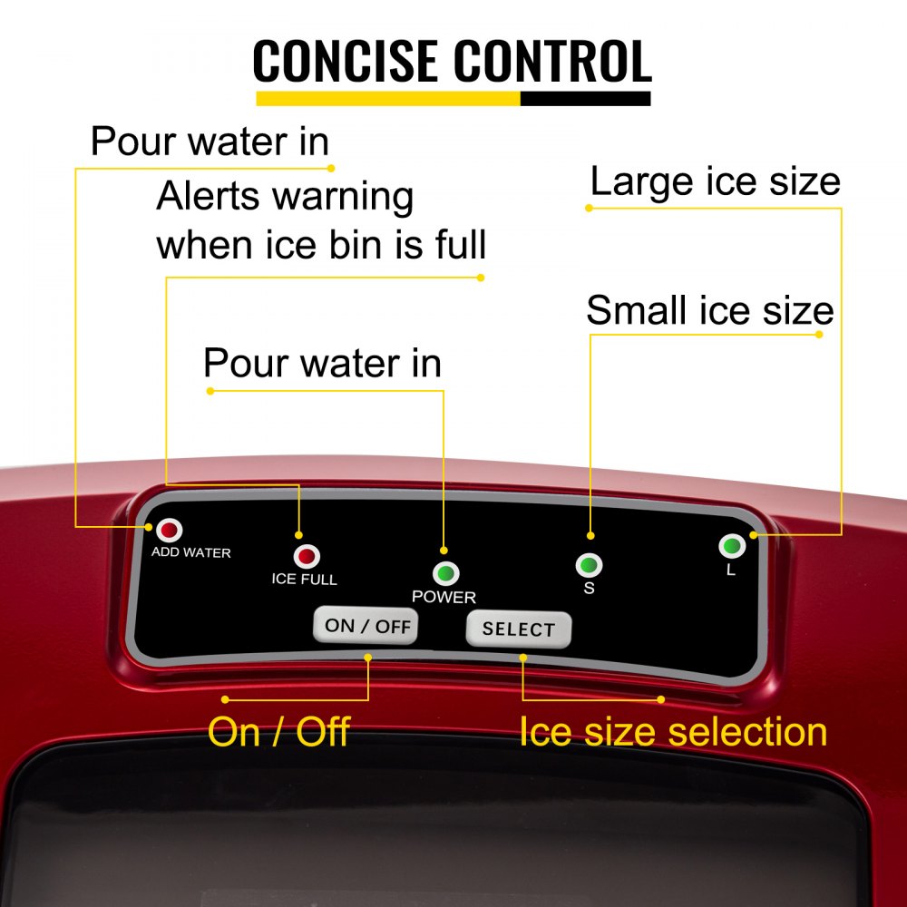 Macchina Per Ghiaccio 12kg/24h Fabbricatore Di Ghiaccio Cubetti