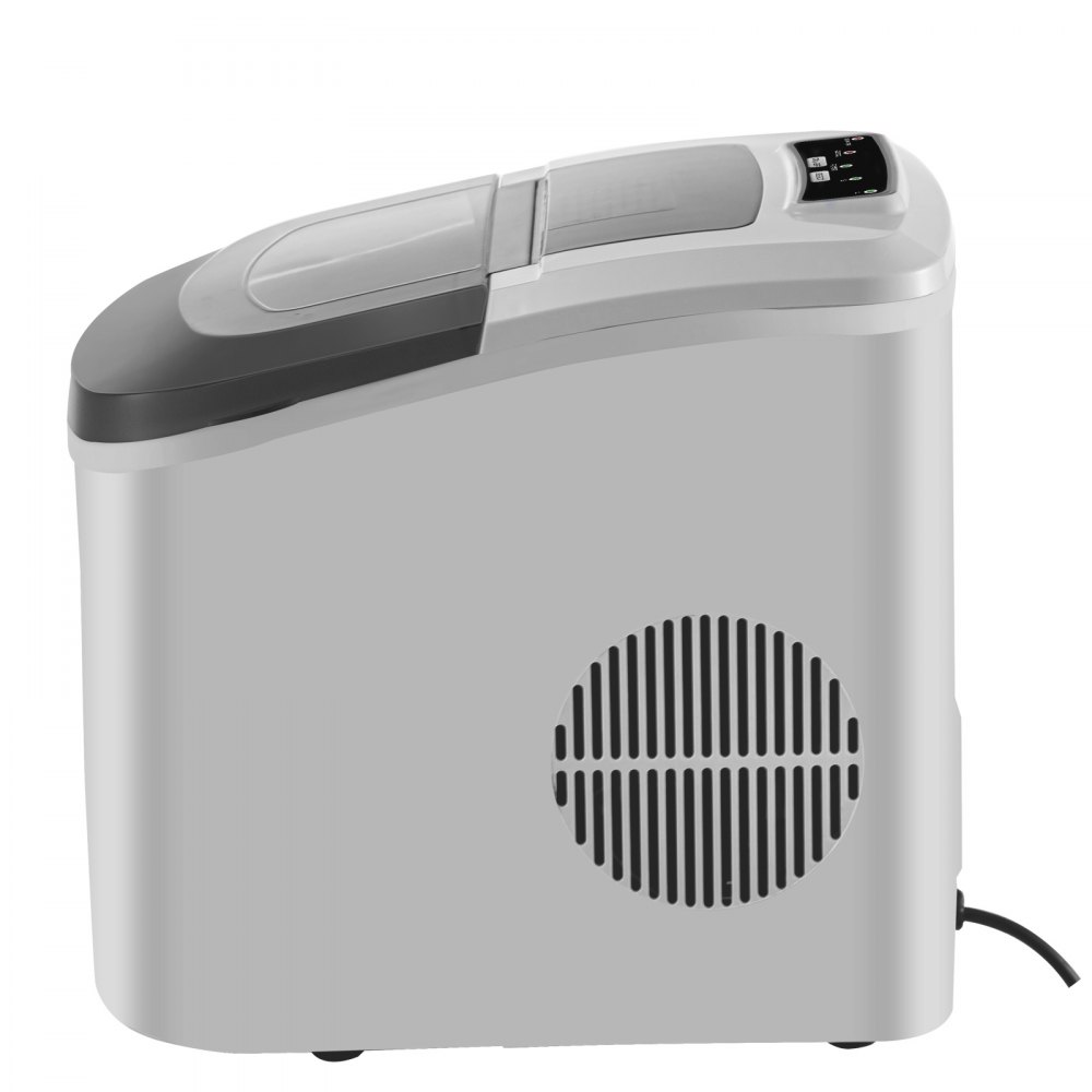 VEVOR Macchina per Ghiaccio Professionale, 12 kg per 24 Ore Ice Maker Commerciale, 112 W Macchina per Ghiaccio Contro Soffitto Cubetti per Cucina Bar Casa, 32,5 x 22 x 30,5 cm Fabbricatore di Ghiaccio