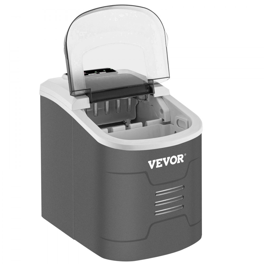 VEVOR Macchina per Ghiaccio Commerciale, 12 kg per 24 Ore Ice Maker, 110 W Macchina per Ghiaccio Contro Soffitto Cubetti per Cucina Bar Casa, 22 x 32,5 x 30,5 cm Fabbricatore di Ghiaccio 0,53 Galloni