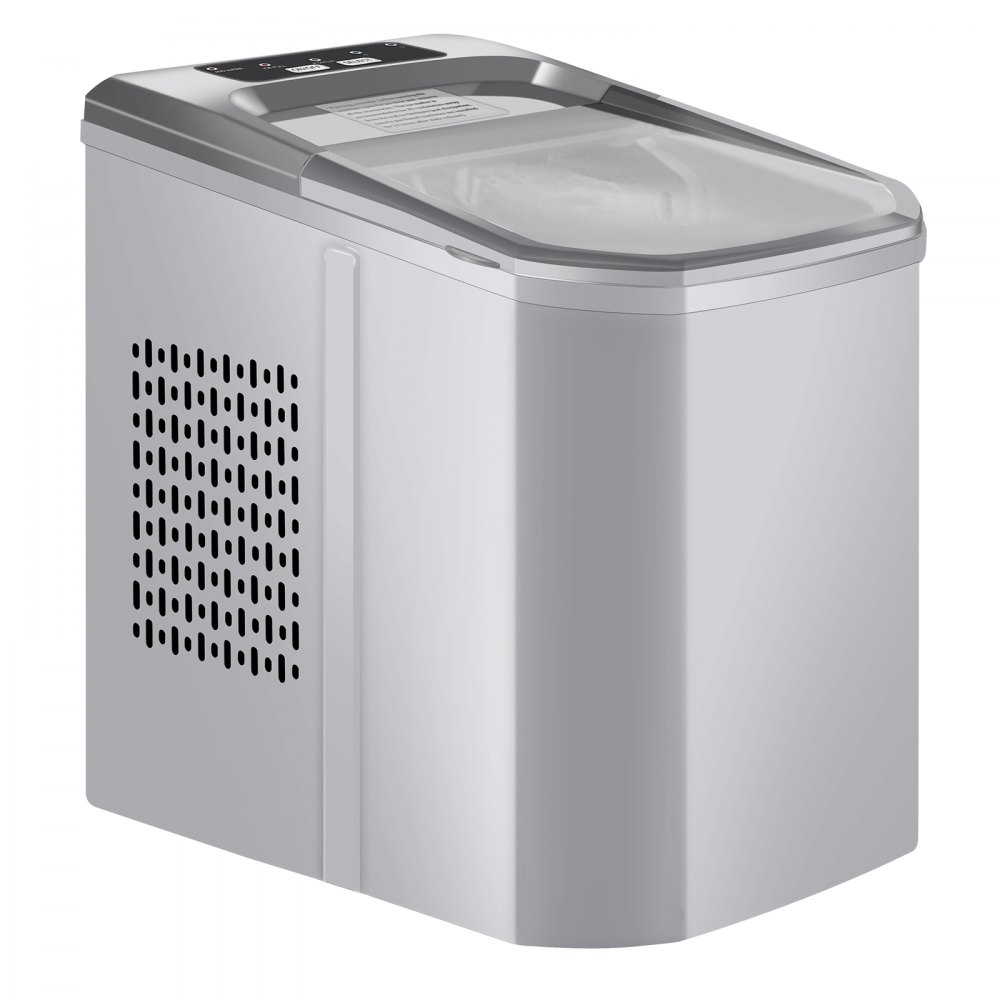 Macchina Per Ghiaccio 12kg Per 24 Ore Ice Maker Acciaio Inossidabile 220v