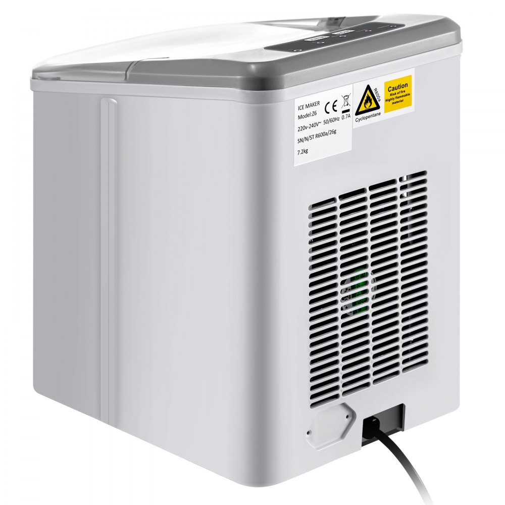 Macchina Per Ghiaccio 12kg Per 24 Ore Ice Maker Acciaio Inossidabile 220v