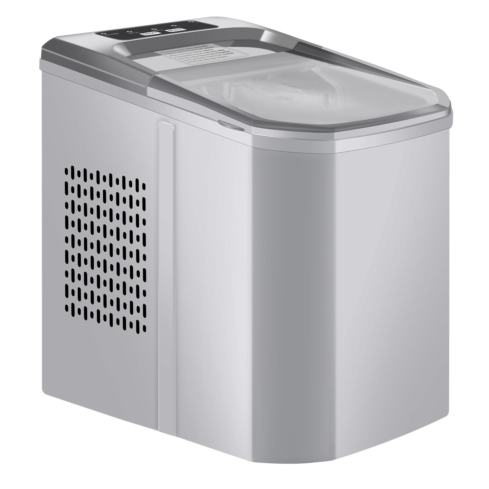 Macchina Per Ghiaccio 12kg Per 24 Ore Ice Maker Acciaio Inossidabile 220v