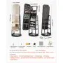 VEVOR Armadietto Portagioielli Girevole, 1,6 m Altezza, Organizzatore con Specchio a Figura Intera e Spazio di Archiviazione, 2 Chiavi, Tasche per Accessori e Scomparti di Archiviazione