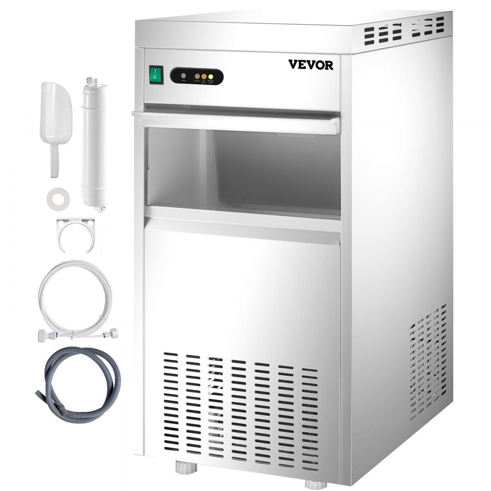 Macchina Ghiaccio 580w 100kg/24 Ore Fabbricatore Di Ghiaccio Fiocchi Commerciale