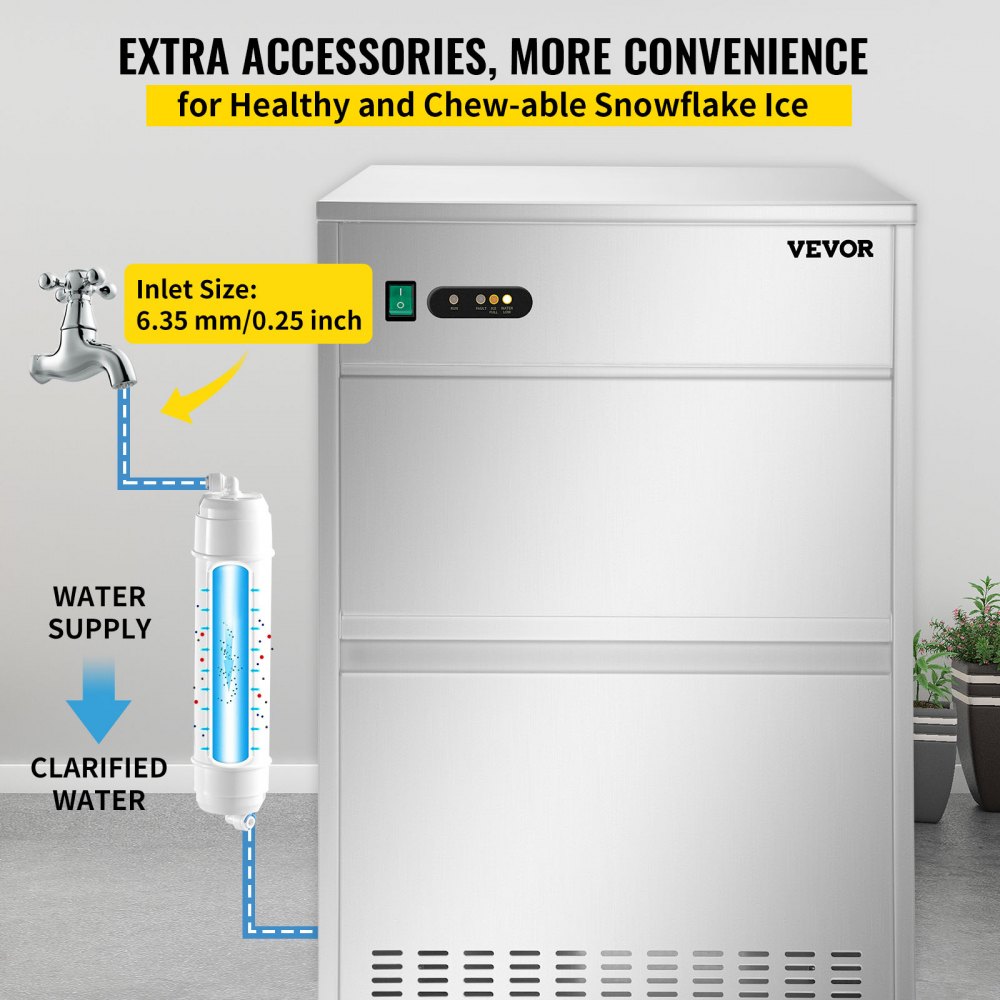 Macchina Ghiaccio 540w 70kg/24 Ore Fabbricatore Di Ghiaccio Fiocchi Commerciale