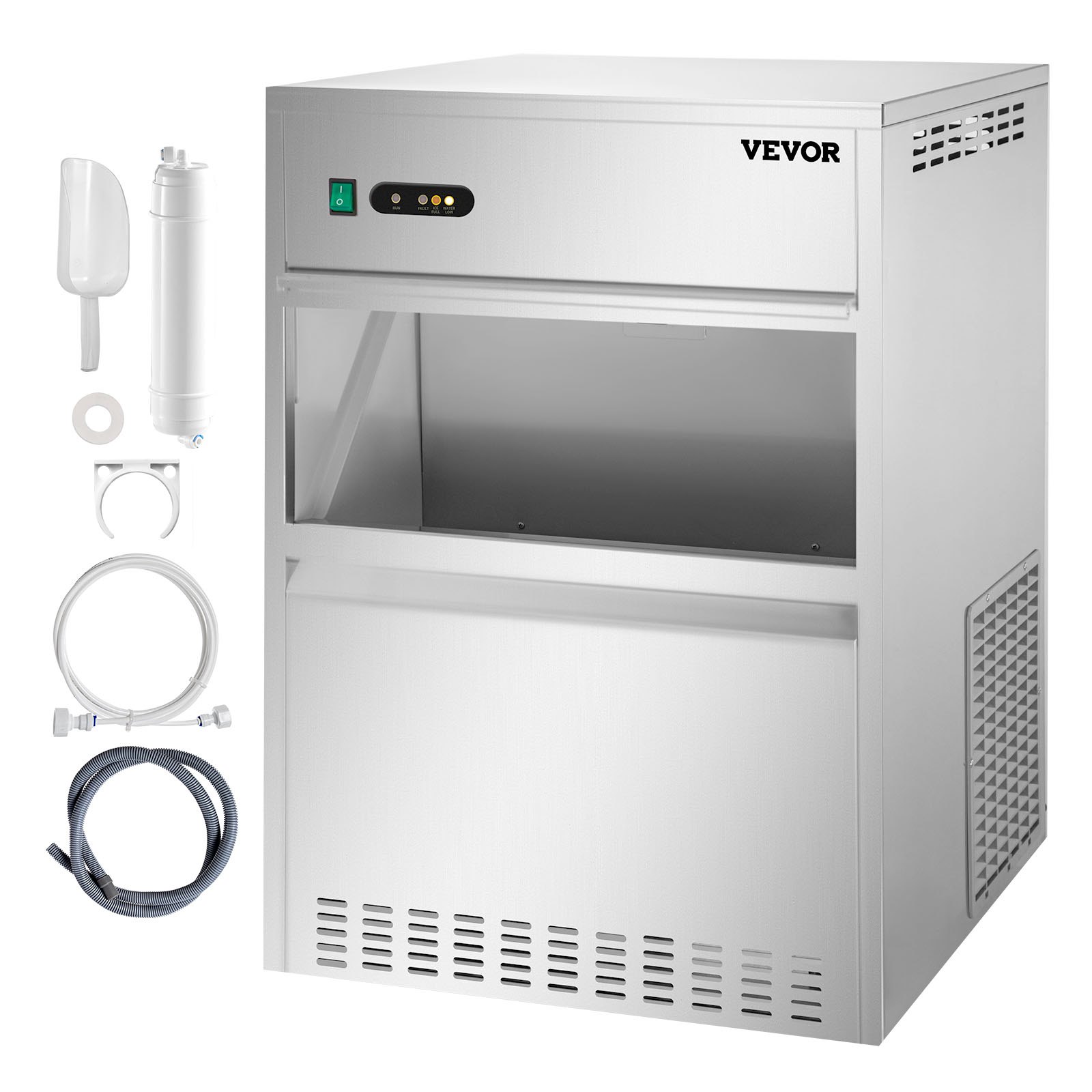 Macchina Ghiaccio 540w 70kg/24 Ore Fabbricatore Di Ghiaccio Fiocchi Commerciale