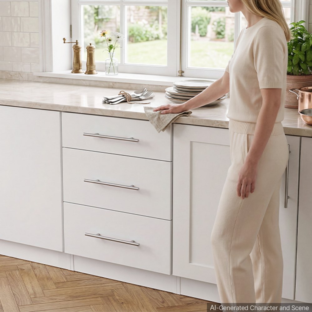 VEVOR Mobiletto Base Pronto per Montaggio con 3 Cassetti da Casa Bianco Mobiletto non Assemblato, Dimensioni Generali 500x475x815 mm, Chiusura Ammortizzata, per Cucina, Ufficio, Soggiorno, Bagno