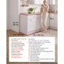 VEVOR Mobiletto Base Pronto per Montaggio Larghezza 80cm 1 Cassetto 2 Ante Mobiletto non Assemblato, 800 x 475 x 815mm, Chiusura Ammortizzata, Ripiano Regolabile, per Cucina, Ufficio, Soggiorno, Bagno
