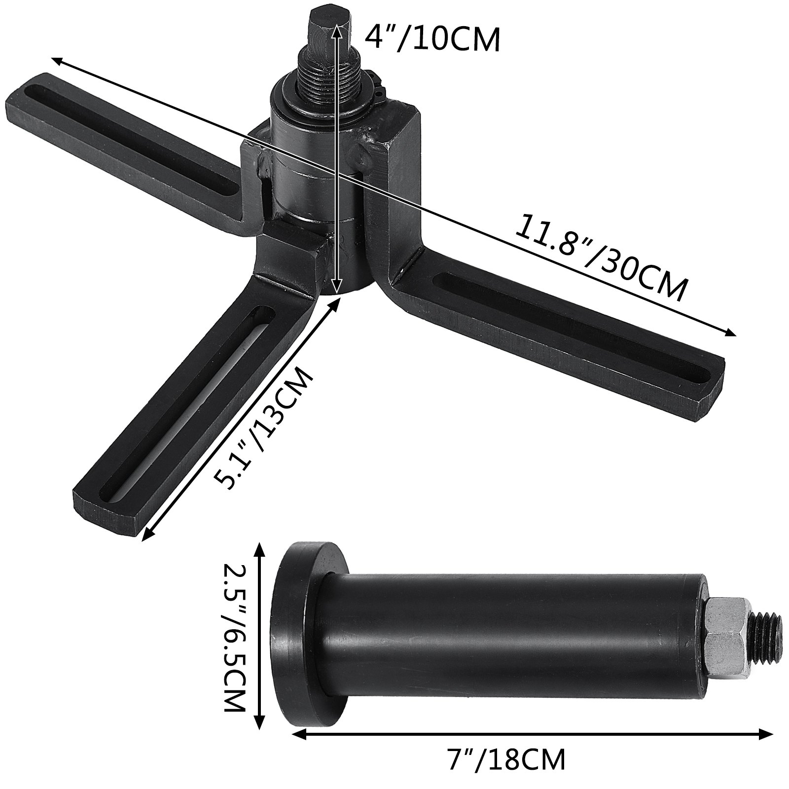VEVOR Set di Estrattori 1,85 kg per Separatori di Cuscinetti Valvola di Ventilazione del Basamento da 6 mm Set di Estrattori per Cuscinetti da 28 x 22 x 15 cm