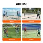 VEVOR Rete da Badminton Pallavolo Tennis, Set di Rete Nylon Portatile, Regolabile Altezza, Rete Pickleball Pieghevole, Facile da Installare con Pali Borsa, Uso Interno Esterno, 302 x 155 x 103 cm