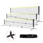 VEVOR Rete da Badminton Pallavolo Tennis, Set di Rete Nylon Portatile, Regolabile Altezza, Rete Pickleball Pieghevole, Facile da Installare con Pali Borsa, Uso Interno Esterno, 510 x 155 x 103 cm