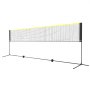 VEVOR Rete da Badminton Altezza Regolabile, Rete da Pallavolo Pieghevole da 5,2 m Griglia per Pickleball Portatile con Pali, Supporto e Borsa per Trasporto, Sport Allenamento Fitness da Esterno