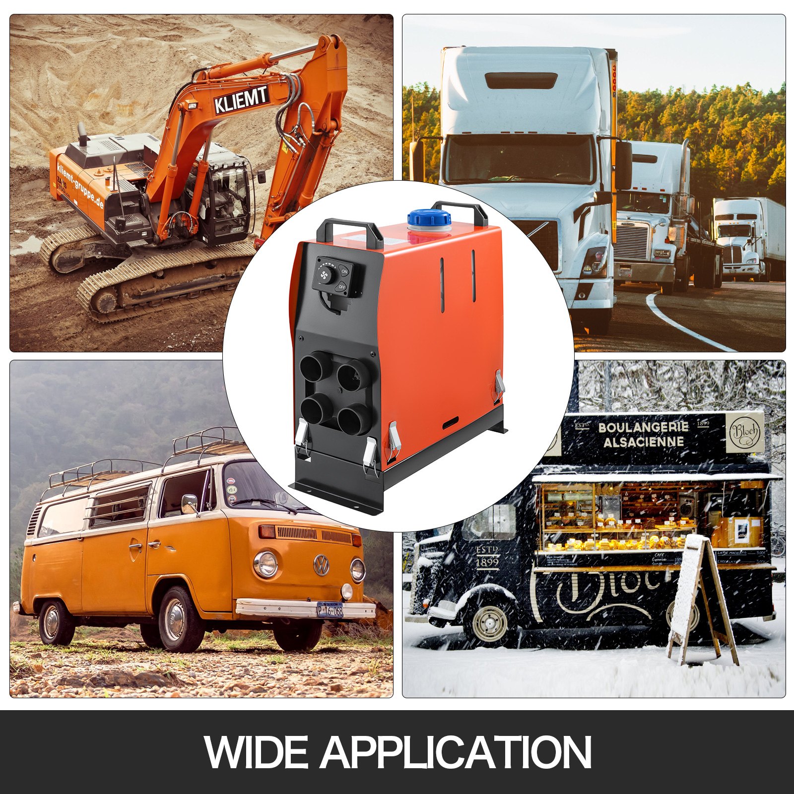 Air Heater Diesel 5 Kw All In 1 4 Buchi Riscaldamento Da Parcheggio Tranquillo