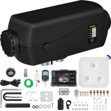 Riscaldatore ad Aria Diesel, 5KW 12V Riscaldamento da Parcheggio con  Interruttore LCD Termostato Serbatoio Silenziatore e Telecomando, Kit  Completo Di