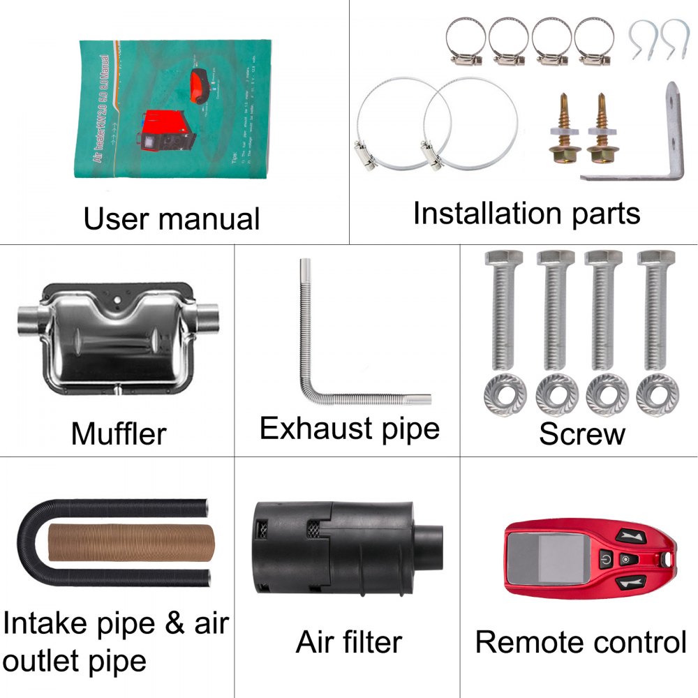 Vevor Air Heater Diesel 12v 5kw Riscaldamento Parcheggio Per Camion All In One