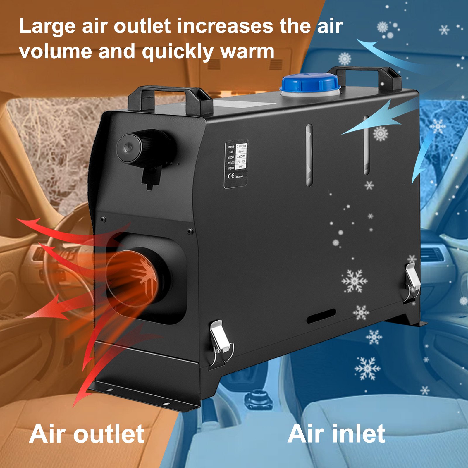 Vevor Air Heater Diesel 12v 5kw Riscaldamento Parcheggio Per Camion All In One