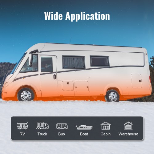VEVOR Riscaldatore d'Aria Diesel per Auto Camper Camion RV 12V 2KW Temperatura Regolabile 8℃-36℃ Controllo Bluetooth, Riscaldatore da Parcheggio per Auto Consumo di Carburante 0,12-0,26L/h BTU 10-15m²