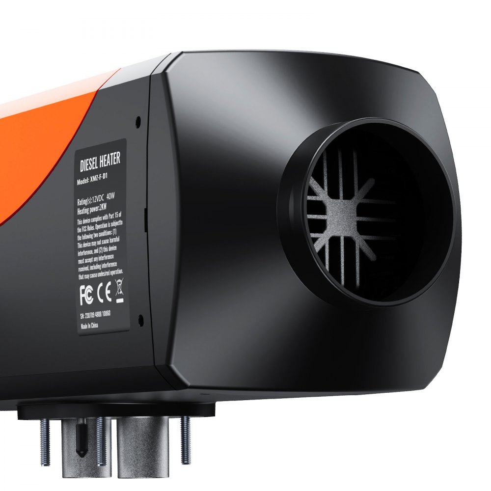 VEVOR Riscaldatore d'Aria Diesel per Auto Camper Camion RV 12V 2KW Temperatura Regolabile 8℃-36℃ Controllo Bluetooth, Riscaldatore da Parcheggio per Auto Consumo di Carburante 0,12-0,26L/h BTU 10-15m²
