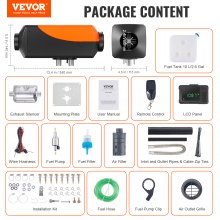 VEVOR Carburante Gasolio Riscaldatore d'aria Diesel per Auto Camper Camion Rv 12V 2KW Temperatura Regolabile 8°C-36°C Controllo Bluetooth Riscaldatore Riscaldatore A Gasolio Riscaldatore Gasolio
