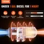 VEVOR Riscaldatore d'Aria Diesel per Auto Camper Camion RV 12&24V 2KW Temperatura Regolabile 8℃ -36℃ Controllo Remoto, Riscaldatore da Parcheggio per Auto Consumo di Carburante 0,16-0,26L/h BTU 10-15m²