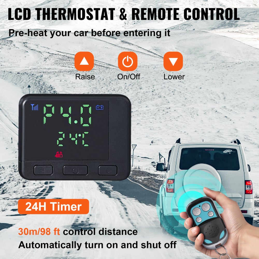 VEVOR Carburante Gasolio 8KW Riscaldatore ad Aria Diesel 12V Riscaldatore di Parcheggio con Telecomando Riscaldatore per Camion per Uso Interno 8KW