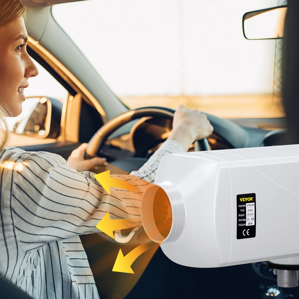 VEVOR Carburante Gasolio 8KW Riscaldatore ad Aria Diesel 12V Riscaldatore di Parcheggio con Telecomando Riscaldatore per Camion per Uso Interno 8KW