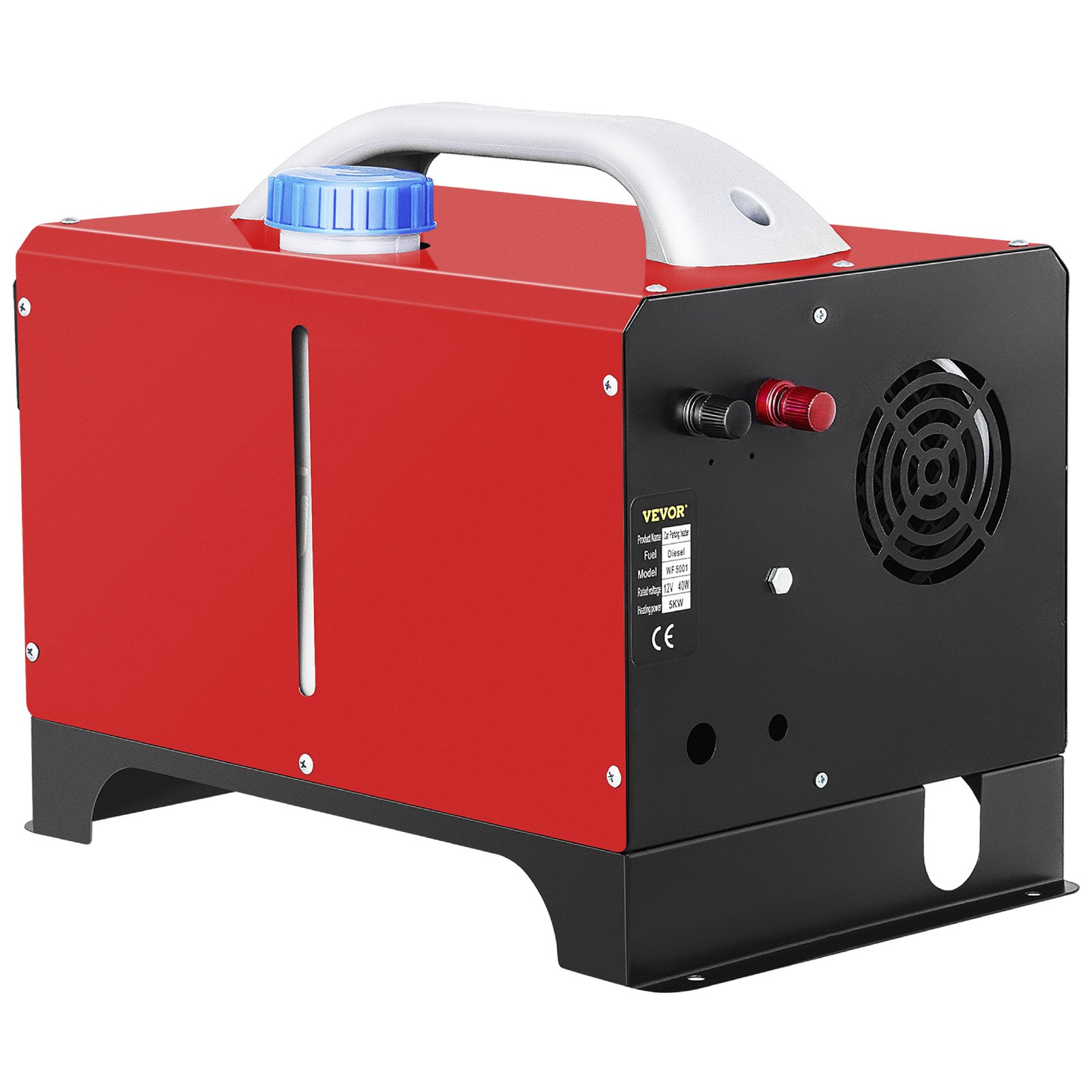 VEVOR Carburante Gasolio Riscaldatore ad Aria Diesel 5KW Riscaldamento da Parcheggio 12V Mini Riscaldatore con 4 Prese d'aria Riscaldatore Diesel