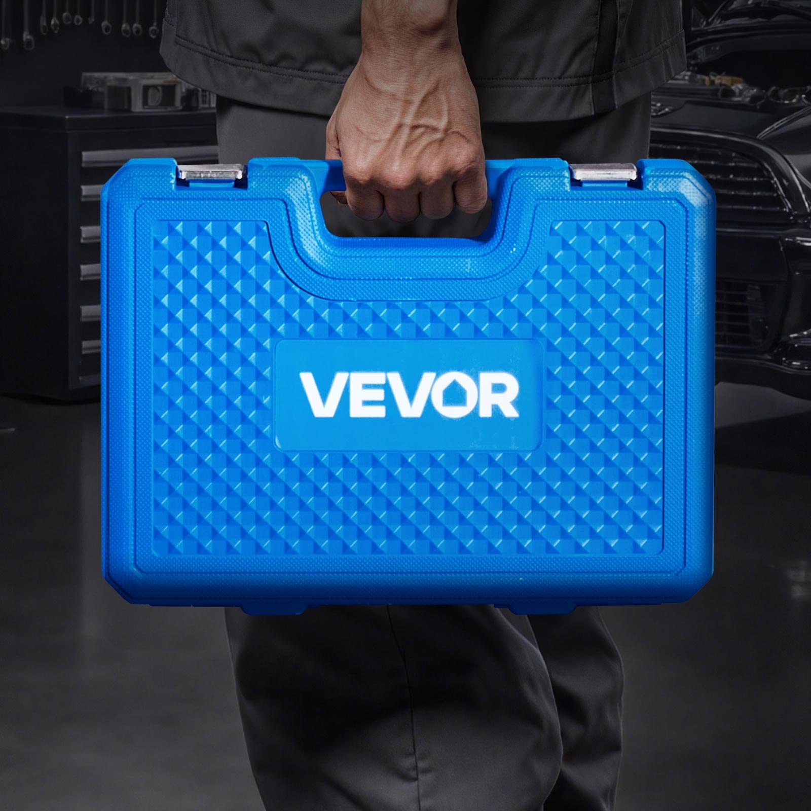 VEVOR Set di Estrattori Separatori per Cuscinetti, 7 Pezzi con 5 Boccole, Albero Maniglia e Asta di Prolunga, Kit di Utensili per Guida Boccole per Installazione e Rimozione per Impieghi Gravosi