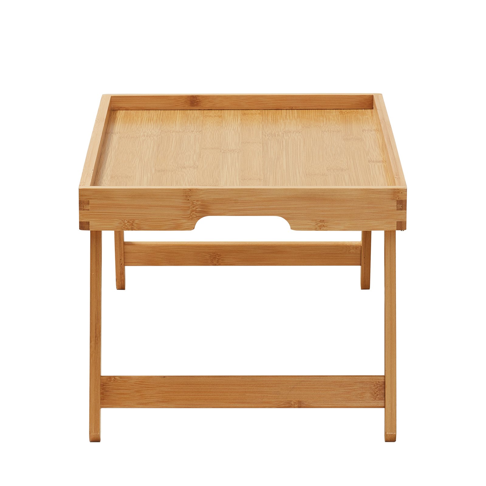 VEVOR Vassoio da Letto per Colazione Pieghevole Vassoio da Portata Gambe Pieghevoli Tavolino da Letto Multifunzione in Bambù Pannello MDF 50x30 cm, Tavolino da Letto per Colazione Tavolino di Lettura