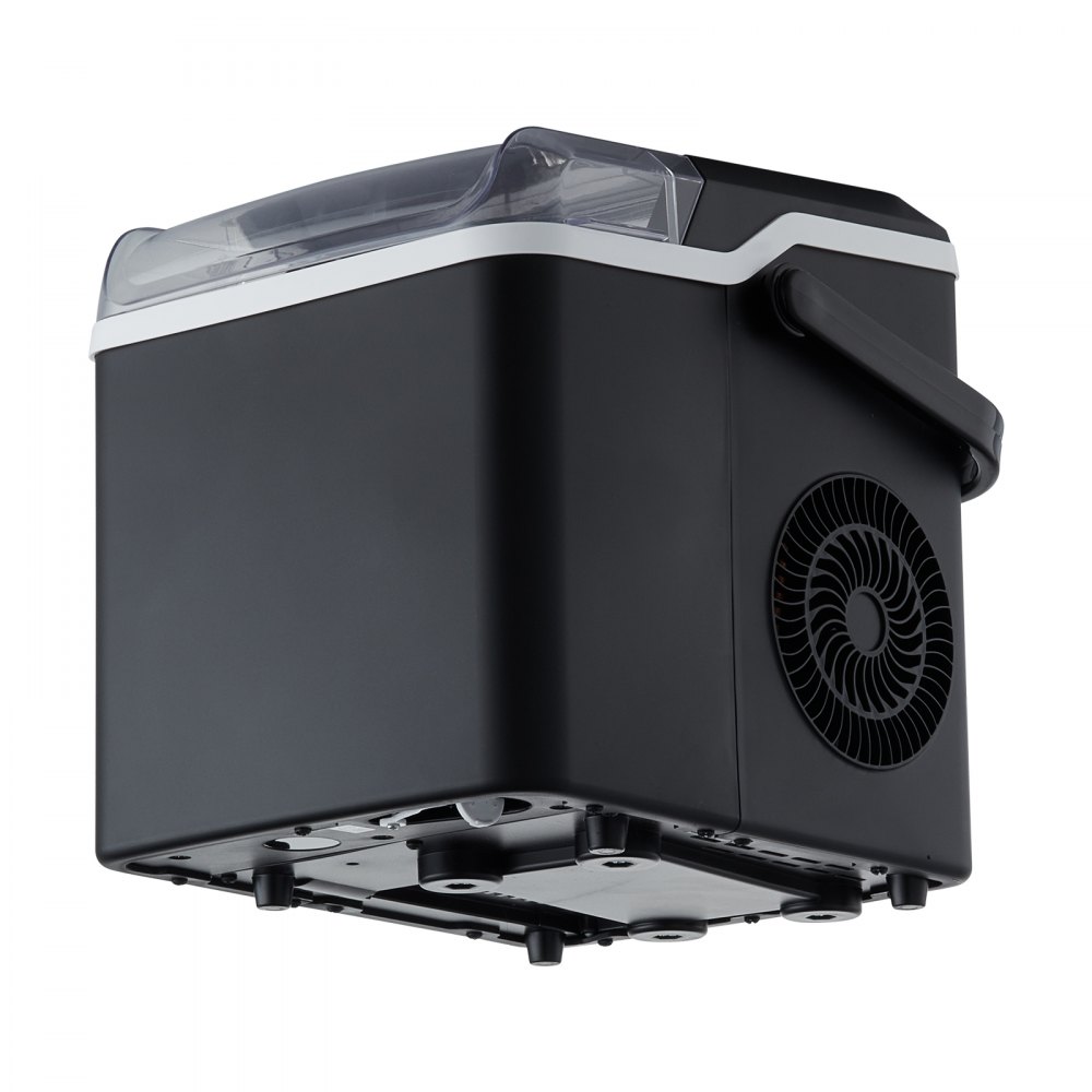 VEVOR Macchina per Ghiaccio da Banco Portatile Compressore 150W Ghiaccio a Forma di Pallottola Produttività 11,79kg/24H ca., Macchinetta di Ghiaccio Portatile Capienza 0,59kg, Macchina per Ghiaccio