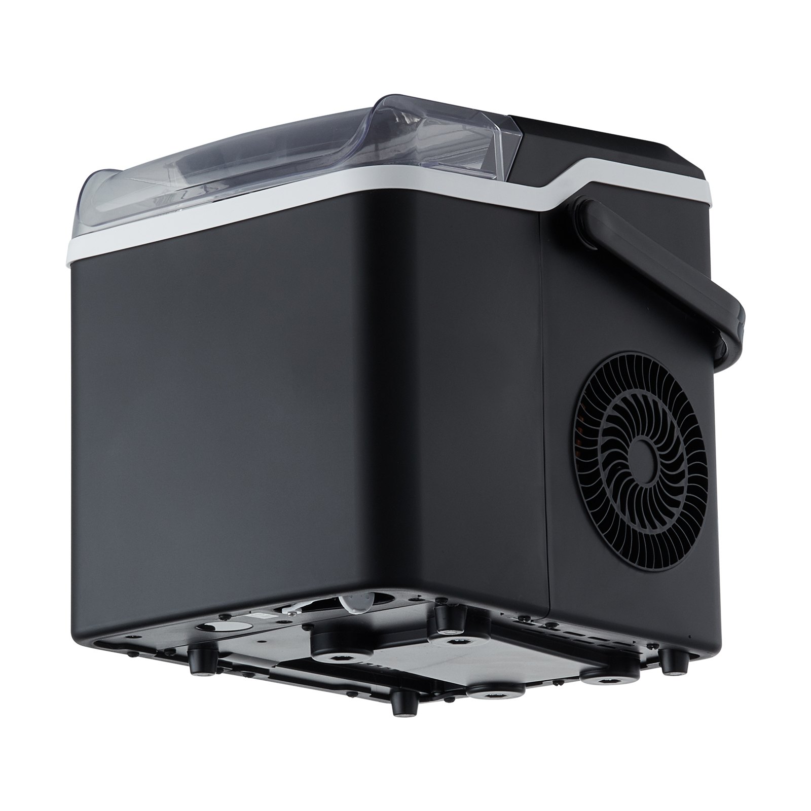 VEVOR Macchina per Ghiaccio da Banco Portatile Compressore 150W Ghiaccio a Forma di Pallottola Produttività 11,79kg/24H ca., Macchinetta di Ghiaccio Portatile Capienza 0,59kg, Macchina per Ghiaccio