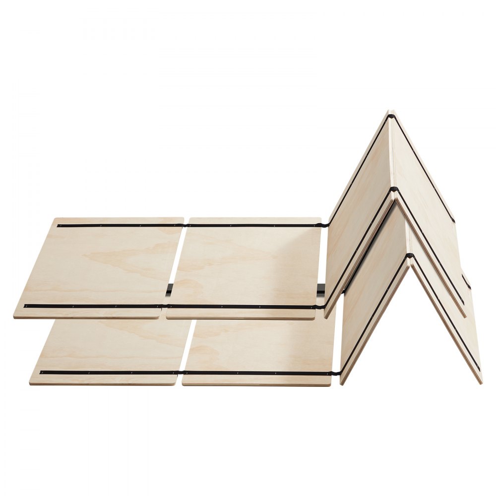 VEVOR Supporto per Materasso a Castello Matrimoniale 1800 x 1300 x 10 mm con Attacco, Supporto per Doghe da Letto, Tavola da Letto Pieghevole, Pronto all'Uso, 8 Pezzi, Legno Naturale