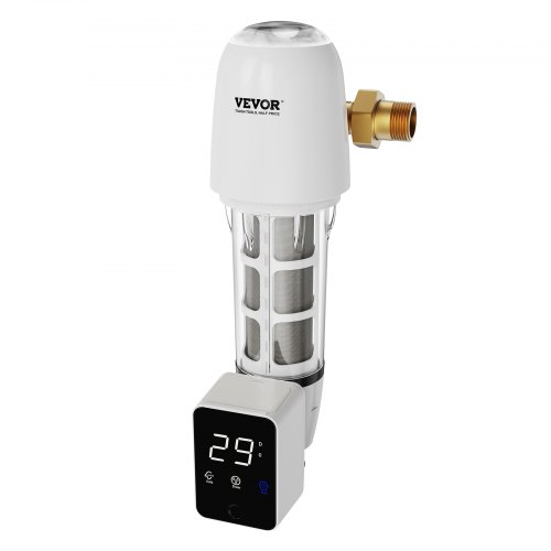 Filtro Per Sedimenti VEVOR Per Tutta Casa, 40 Micron, Dimensioni 151x137x274 Mm, Portata 4T/h, Con Manometro E Controlavaggio