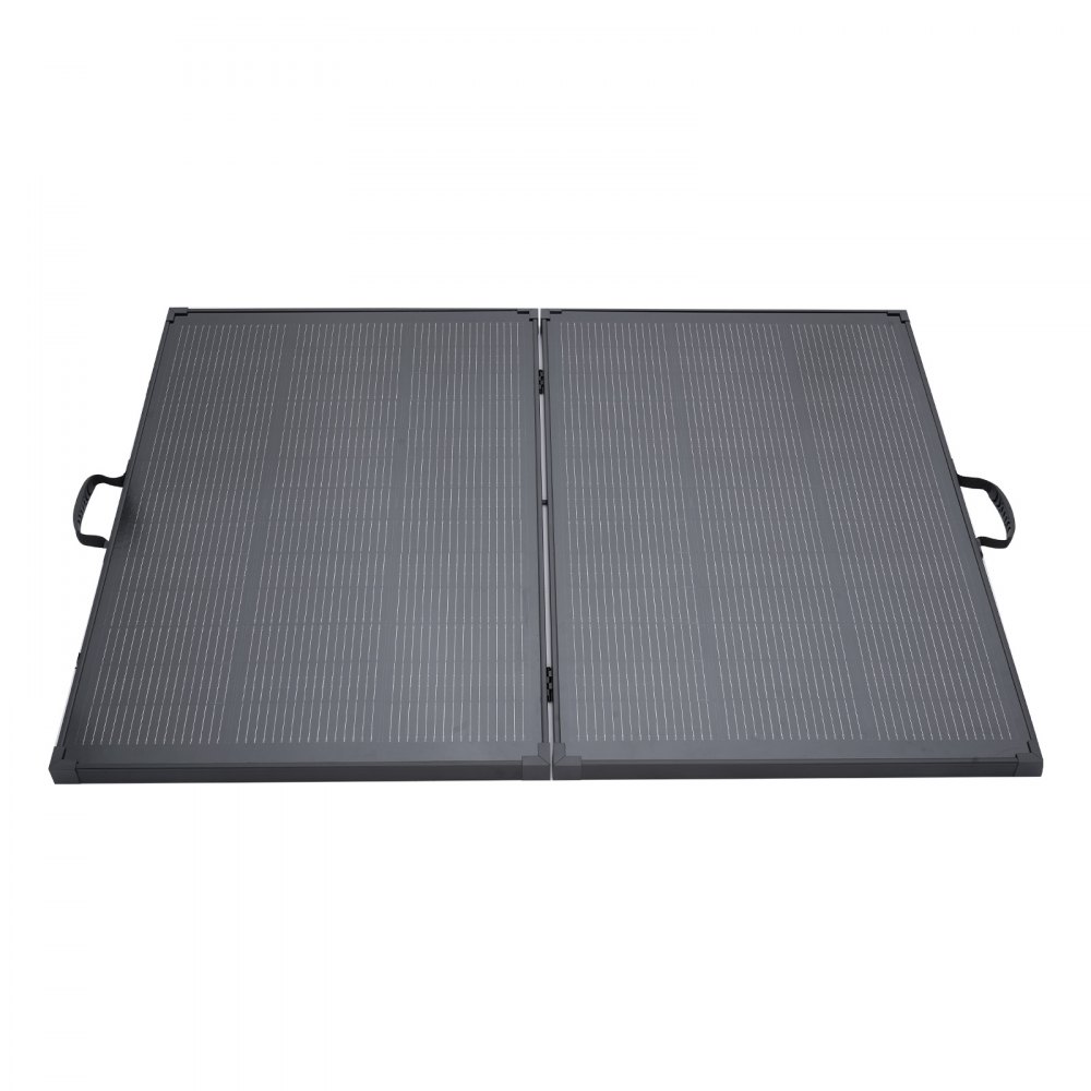 VEVOR 200W Foldable Solar Panel with Frame, 23% High-Efficiency Portable Monocrystalline Solar Panel Charger with 30A PWM Controller & MC4 Output, IP67 Waterproof for Camping, Hiking, RV Trips