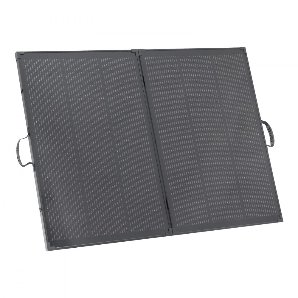 VEVOR 200W Foldable Solar Panel with Frame, 23% High-Efficiency Portable Monocrystalline Solar Panel Charger with 30A PWM Controller & MC4 Output, IP67 Waterproof for Camping, Hiking, RV Trips